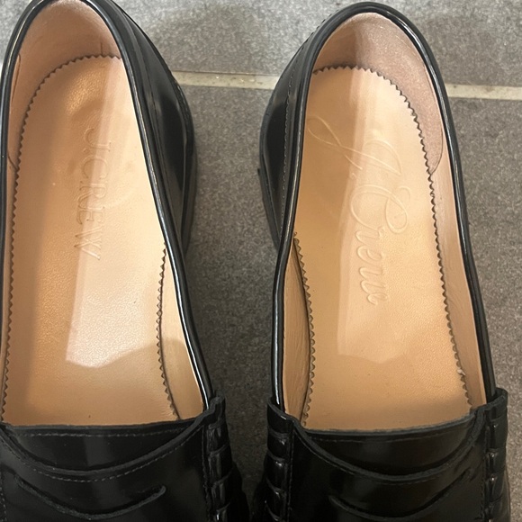 J crew Winona lug-sole penny loafers in spazzolato leather women’s Sz 8.5 - Picture 4 of 11